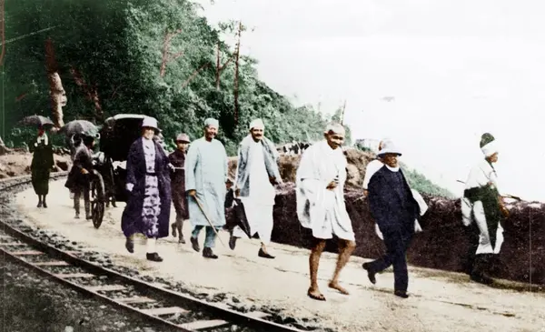 Mahatma Gandhi ve C R Das, Darjeeling, Batı Bengal, Hindistan, Asya, Haziran 1925
