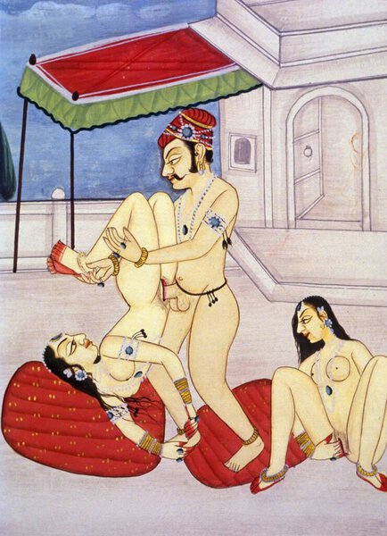 Erotic Miniature Paintings, Rajasthan, India