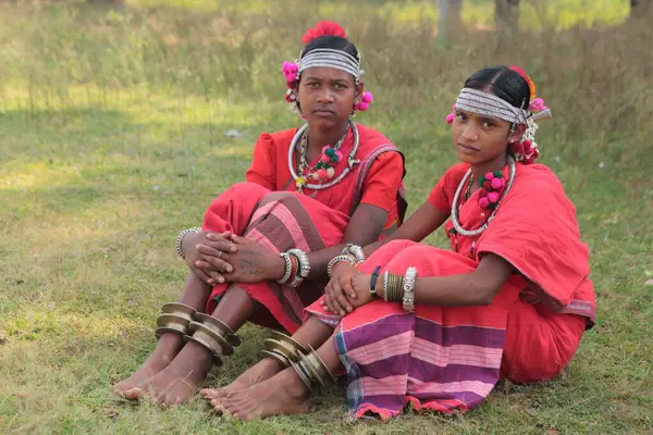 Mudia kabile dansçıları, jagdalpur, chhattisgarh, Hindistan, Asya 