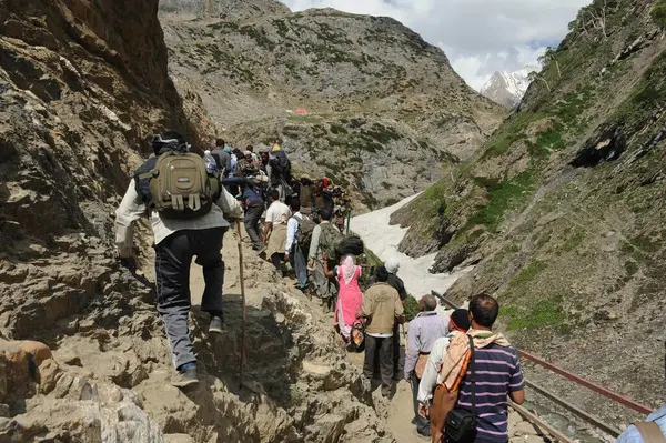 Stock image Pilgrim, amarnath yatra, jammu Kashmir, india, asia 