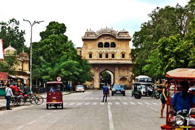 Şehir Sarayı girişi, Jaipur, Rajasthan, Hindistan, Asya 