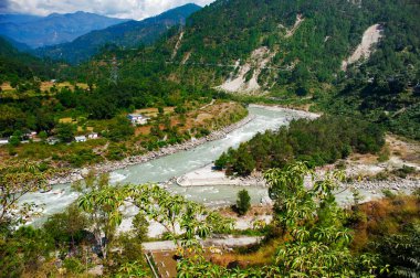 Alakananda pindar nehirleri Confluence chamoli uttarakhand Hindistan