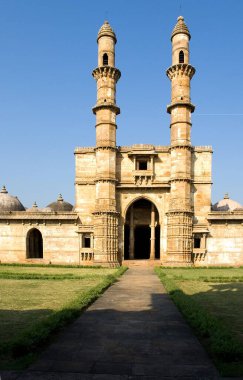 Champaner Pavagad 15. yüzyılda Mahmud Begda; Jami Mescid kompleksi; Arkeoloji parkı; Champaner; Gujarat; Hindistan; Asya