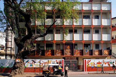 Ashoka okul binası Ajanta Boyama, Pune, Maharashtra, Hindistan 