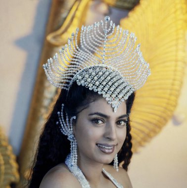 Juhi Chawla 'nın portresi gülümsüyor, Hindistan, Asya 