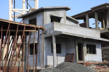 Ev yapım aşamasında, Talegaon; Pune; Maharashtra; Hindistan 