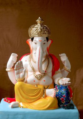 Ganesh ganpati Festivali Fil lideri Ganesh Festivali Lord İdol, Mumbai Bombay, Maharastra, Hindistan yakınlarındaki Penn 'de yapıldı.