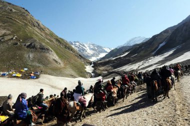 Pilgrim, amarnath yatra, jammu Kashmir, Hindistan, Asya