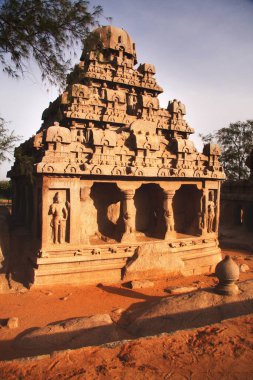Rockcut temple , Mahabalipuram , Tamil Nadu , India clipart