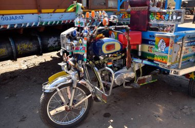 Porbandar Gujrat Hindistan Asya 'yı otomatik çekçek dekore etti. 