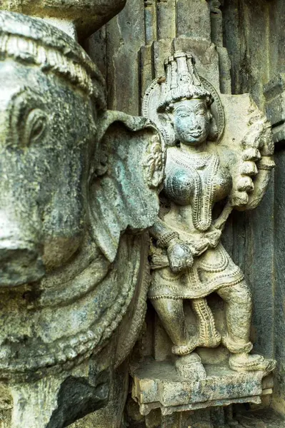 stock image sculpture kopeshwar temple, Kolhapur, Maharashtra, India, Asia