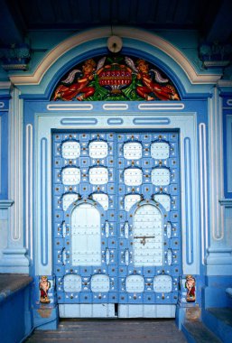 Eski ev kapısı, Kheda, Gujarat, Hindistan 