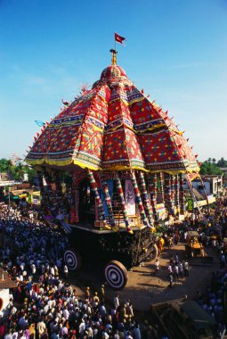 Thiruvarur 'daki tapınak arabası, Tamil Nadu, Hindistan 