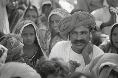 People at Pushkar Fair, Rajasthan, India clipart