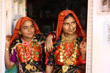 Kutchi haham kadınları, kutch, gujarat, Hindistan, Asya 