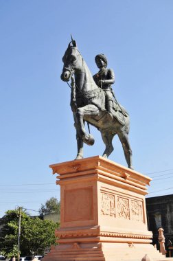 maharana pratap statue near Somnath Temple at Gujarat India clipart