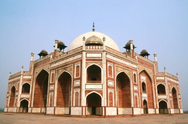 Humayuns Mezar manzaralı, Delhi, Hindistan 