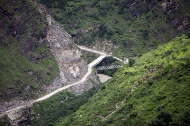 Roads leading to and fro Joshimath ; Uttaranchal ; India clipart