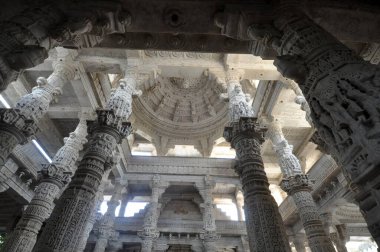 Ranakpur jain tapınağı, pali, rajasthan, Hindistan, Asya