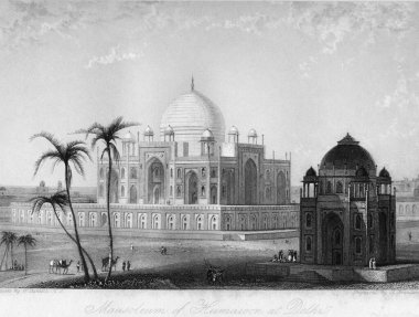 Humaioon Humayun anıtı, Delhi, Hindistan 