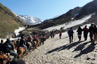 Pilgrim, amarnath yatra, jammu Kashmir, Hindistan, Asya