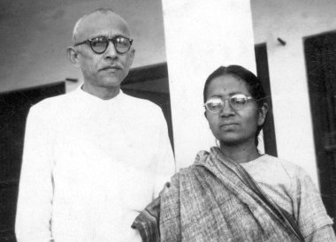 Mahatma Gandhi kardeş, prabhudas Gandhi ve eşi amba, Hindistan, Asya, 1965 