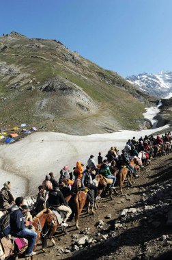 Pilgrim, amarnath yatra, jammu Kashmir, Hindistan, Asya 
