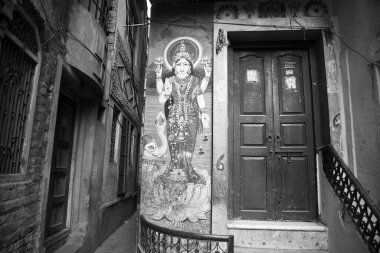 Bhairavnath shitala yolu, varanasi, uttar pradesh, Hindistan, Asya