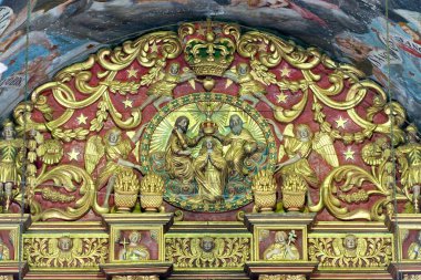 Altar, 18. yüzyılda inşa edilen St. Anthonys Kilisesi, Ollur, Kerala, Hindistan  