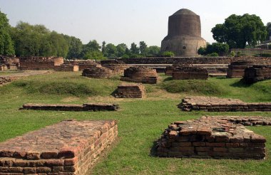 Dhamekh stupa, sarnath, varanasi, uttar pradesh, Hindistan, Asya
