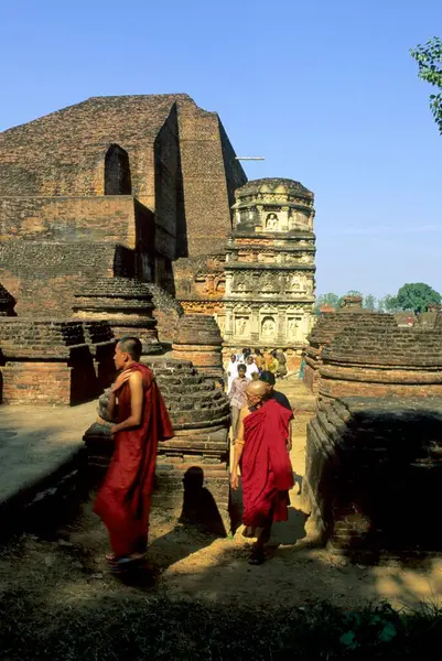 Buddhist Stupa Nalanda University Complex Bihar India — Stock Photo, Image