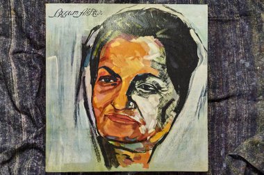 Long playing records of begum akhtar, india, asia   clipart
