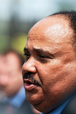 Martin Luther King III, India 18-February-2009  clipart