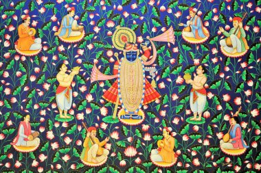 Lord Srinathji Nathdwara pichwai resim