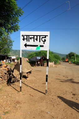Bhangarh, Rajasthan, Hindistan 'ın panosu. 