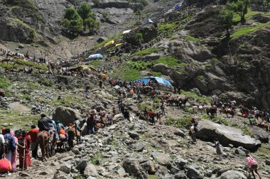 Pilgrim, amarnath yatra, jammu Kashmir, Hindistan, Asya