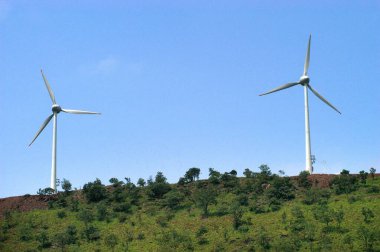 Windmills farms at Chitradurg ; 250 Kms from Bangalore ; Karnataka ; India clipart