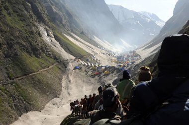 Pilgrim amarnath yatra, Jammu Kashmir, Hindistan, Asya 