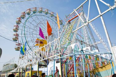 Dönme dolap, itme, itme, Rajasthan, Hindistan, Asya