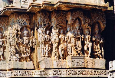 Heykel belur tapınağı, Karnataka, Hindistan, Asya  
