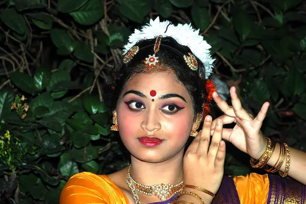 Bharatnatyam dansçısı, Kalküta Kolkata, Batı Bengal, Hindistan  