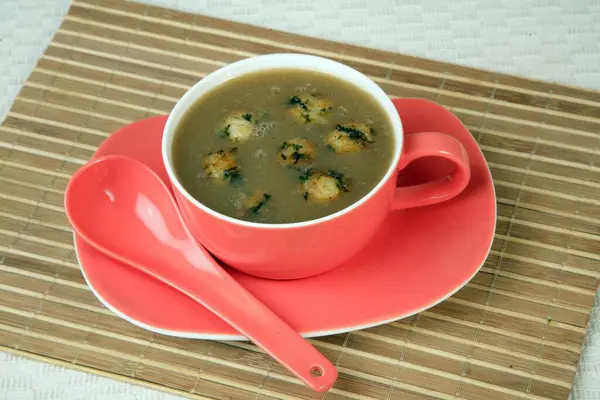 Non Vegetarian Food soup with veg balls India Asia