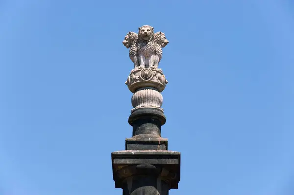 stock image Ashoka stambh national emblem at municipal garden, Panjim, Goa, India 