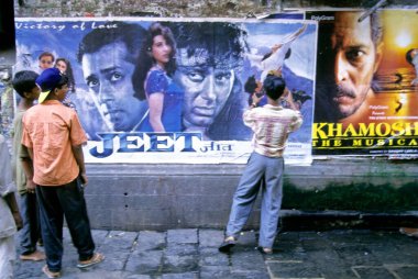 Film Posterleri, Bombay, Hindistan  