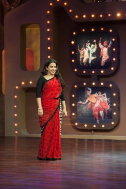 Bollywood actress Vidya Balan on sets of Nachle Ve Season 3, Mumbai, Maharashtra, India, Asia  clipart