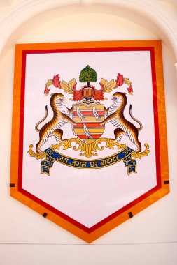 Kraliyet amblemi Junagarh Kalesi Bikaner Rajasthan Hindistan Asya