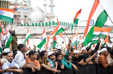 Ramlila Maidan Delhi Hindistan Asya 'da Yolsuzlukla Mücadele aktivistleri 