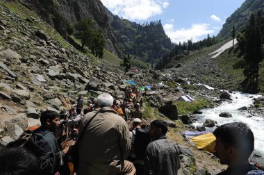 Pilgrim, amarnath yatra, jammu Kashmir, Hindistan, Asya 