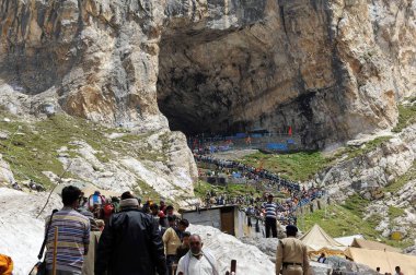 Pilgrim amarnath yatra, Jammu Kashmir, Hindistan, Asya 