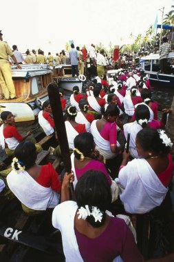 Tekne Yarışı Festivalleri, Yılan Teknesi Yarışı, Haripad Subramanya Tapınağı için jalostavam, alappuzha alleppey, Kerala, Hindistan 